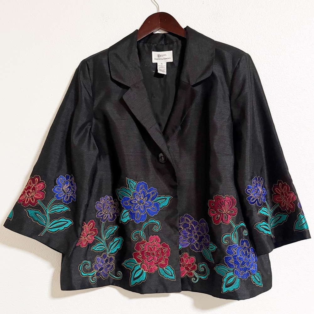 Da Rue for Drapers & Damons Floral Embroidered Blazer